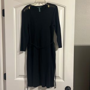 Lauren Ralph Lauren Womens sz M Black Dress Zipper Shoulder